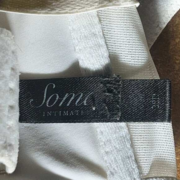 Soma Intimates Demi Bra 38D Underwire Light padded Mesh Overlay Sequins White - Picture 5 of 9